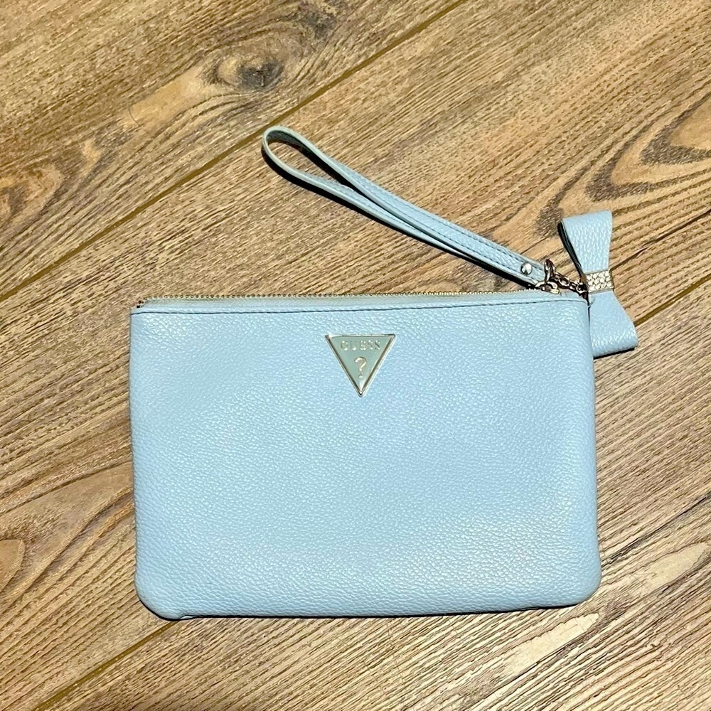 Vintage guess baby blue wristlet